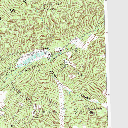 Topographic Map of Blackhawk Mine, CO