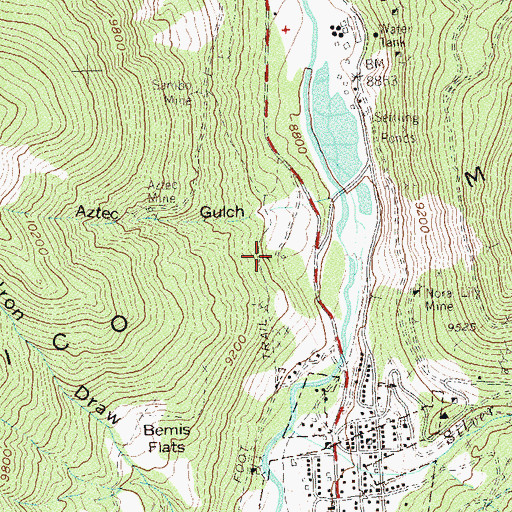 Topographic Map of Calumet Mine, CO