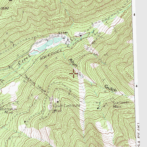 Topographic Map of Forest-Payroll Tunnel Mine, CO