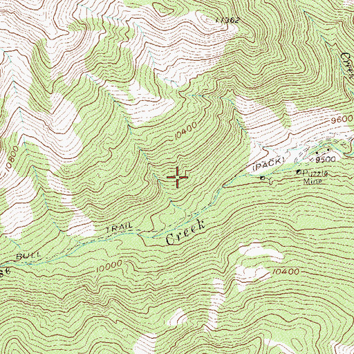 Topographic Map of Great Western Mine, CO