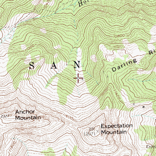 Topographic Map of Hand-out Mine, CO