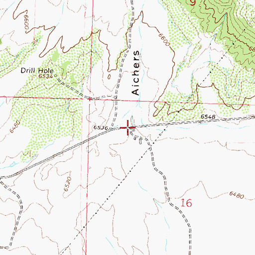 Topographic Map of Aichers Draw, CO