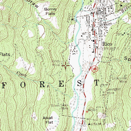 Topographic Map of Ironclad Mine, CO