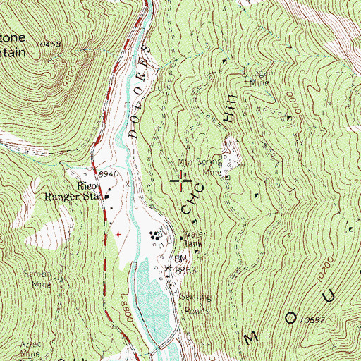 Topographic Map of Iron Giant Mine, CO