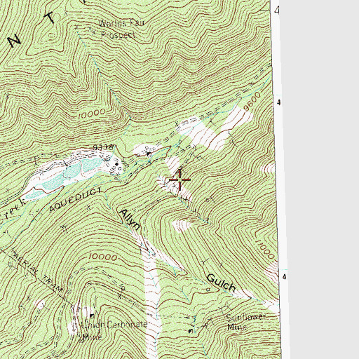 Topographic Map of Leila Davis Mine, CO