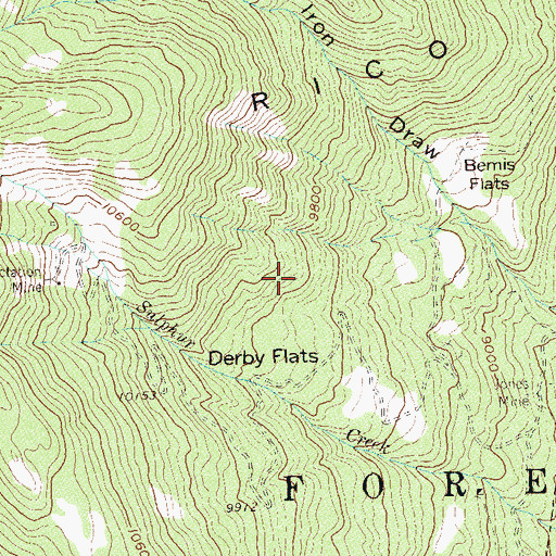 Topographic Map of Little Leonard Mine, CO