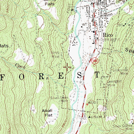 Topographic Map of Little Maggie Mine, CO