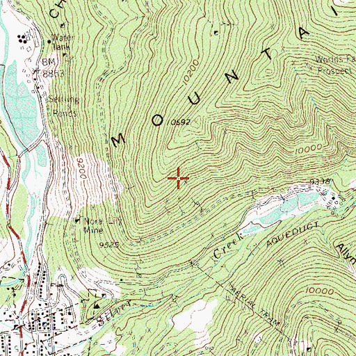 Topographic Map of Nellie Bly Mine, CO