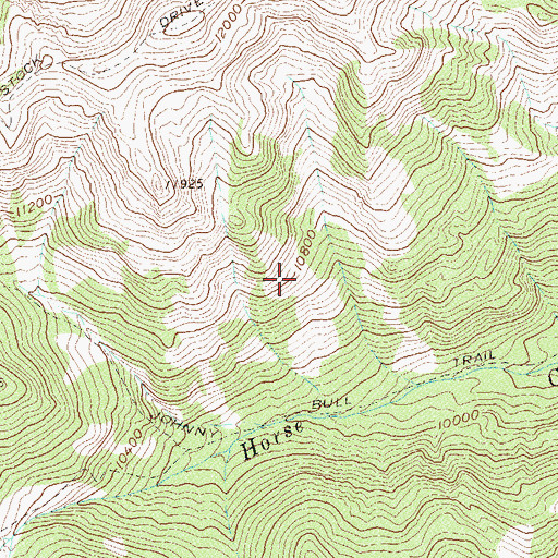 Topographic Map of Potter Mine, CO