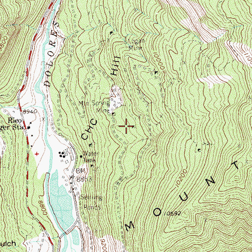 Topographic Map of Princeton Mine, CO