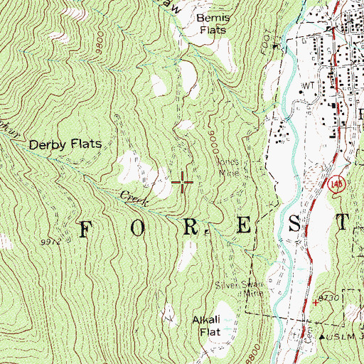 Topographic Map of Rosebud Group Mine, CO