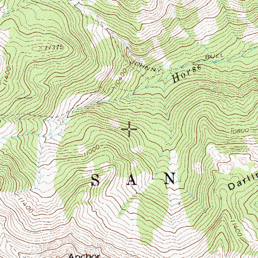 Topographic Map of San Juan Mine, CO