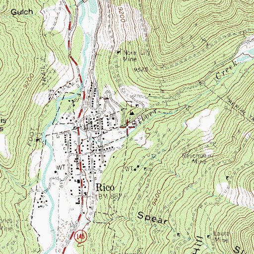 Topographic Map of South Park Mine, CO