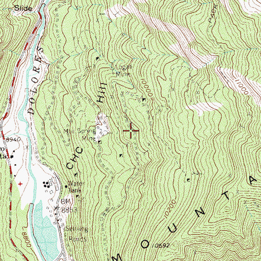 Topographic Map of Wellington Mine, CO