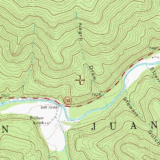 Topographic Map of Missouri Girl Mine, CO