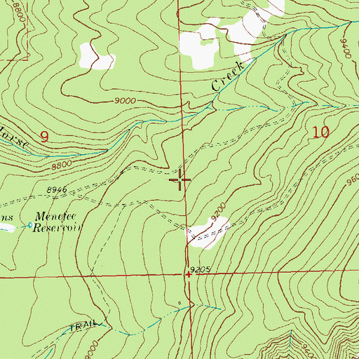 Topographic Map of Barr-Menefee Mine, CO