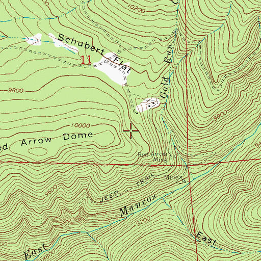 Topographic Map of Goldorada Claims, CO