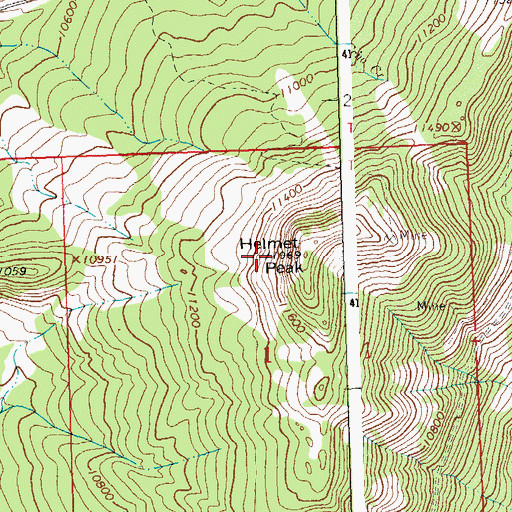 Topographic Map of Tula May Mine, CO