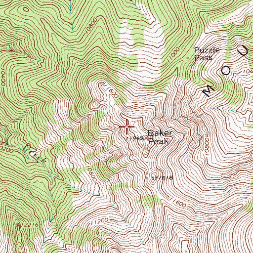 Topographic Map of Bonnie Girl Mine, CO