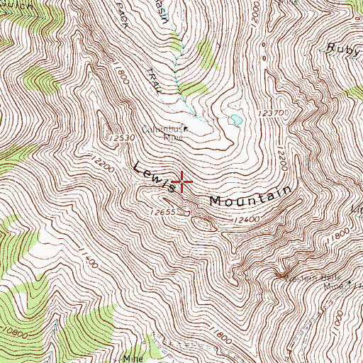 Topographic Map of Bull-Dover Claims, CO