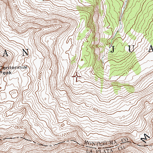 Topographic Map of Century Mine, CO