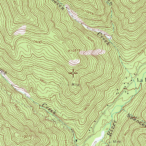 Topographic Map of Esmeralda Mine, CO