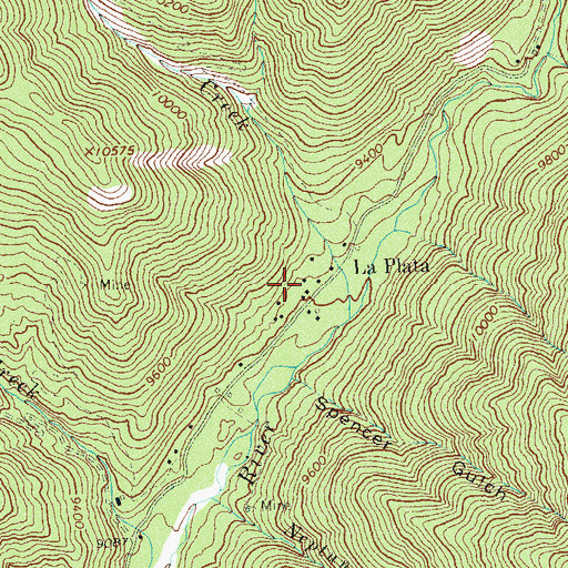 Topographic Map of Grassy Hills Mine, CO