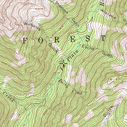 Topographic Map of Greenhorn Mine, CO