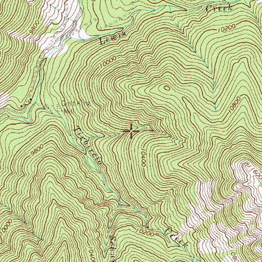 Topographic Map of Hidden Treasure Mine, CO