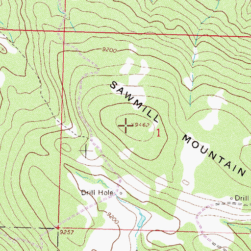 Topographic Map of Sawmill Mountain, CO