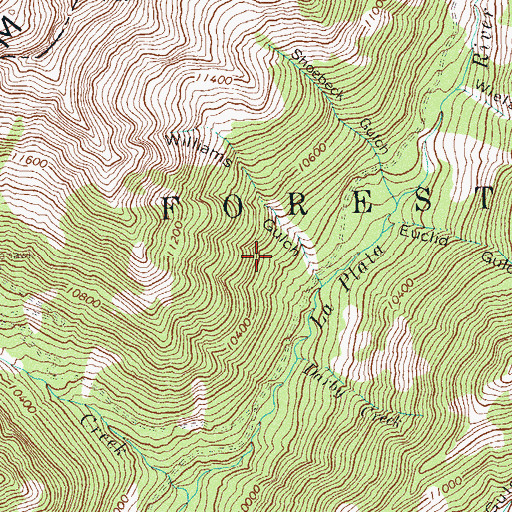 Topographic Map of Mountain Lily Mine, CO
