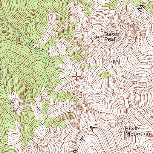 Topographic Map of Shoo Fly Mine, CO
