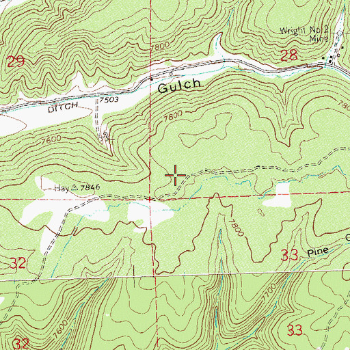 Topographic Map of Small Hope Mine, CO