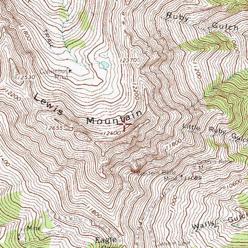 Topographic Map of Sueno de Oro Mine, CO