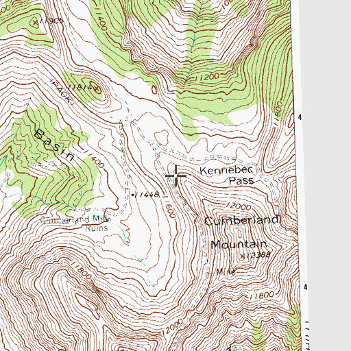 Topographic Map of Tippecanoe Mine, CO