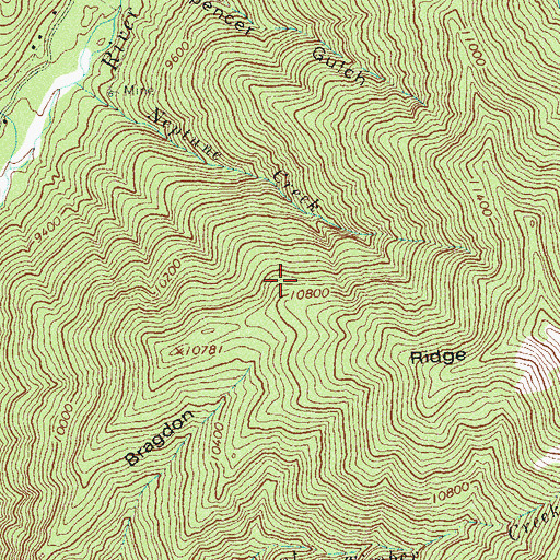 Topographic Map of Victor Mine, CO