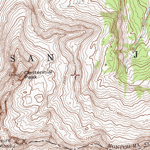 Topographic Map of Century Mine, CO