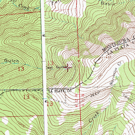 Topographic Map of Montezuma Mine, CO