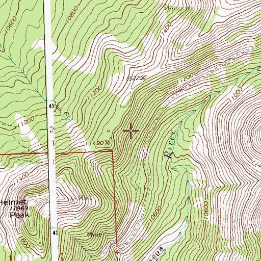 Topographic Map of Kimball Mine, CO
