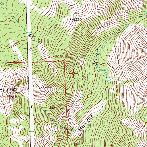 Topographic Map of Lady Stafford Mine, CO