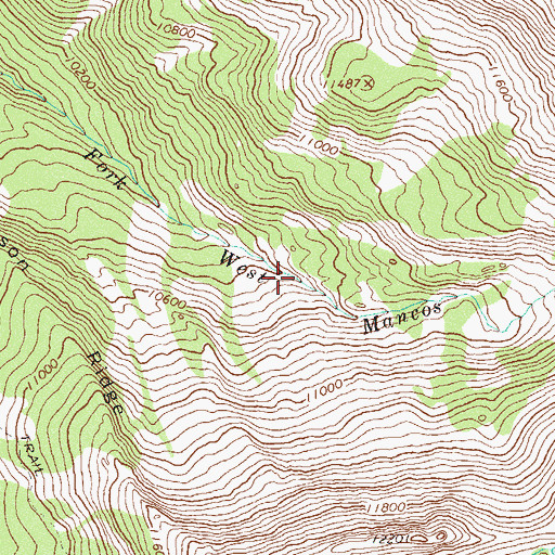 Topographic Map of Peerless Mine, CO