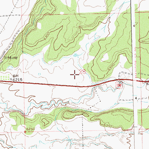 Topographic Map of Montezuma Mine, CO