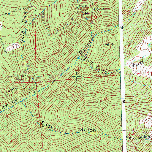 Topographic Map of Fall Creek Mine, CO