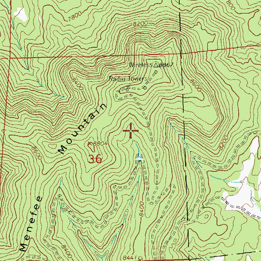 Topographic Map of Wood Mine, CO