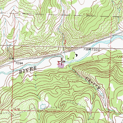 Topographic Map of Cattle Creek, CO
