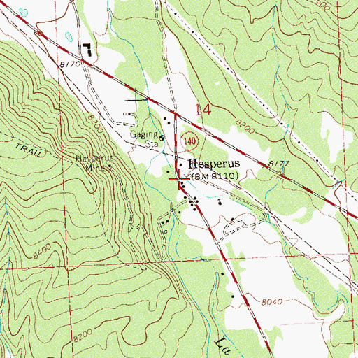 Topographic Map of Escalante Mine, CO