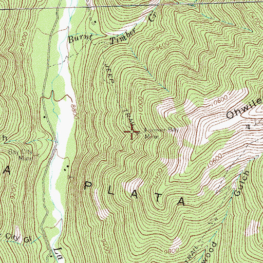 Topographic Map of Farmer Boy Mine, CO