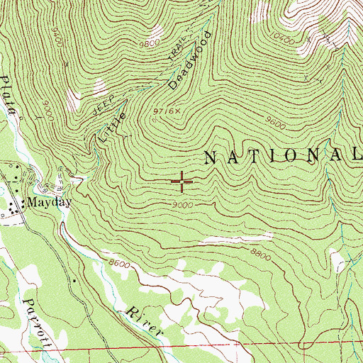 Topographic Map of Gustas Brothers Mine, CO