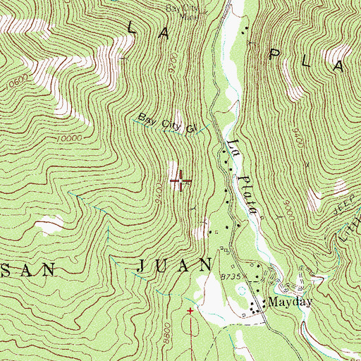 Topographic Map of Jumbo Mine, CO