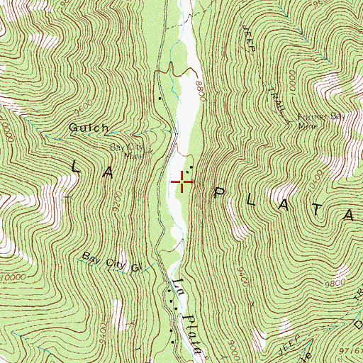 Topographic Map of Lady Eleanora Mine, CO